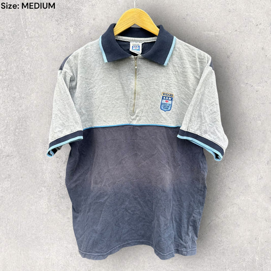NSW BLUES VINTAGE CHEST ZIP POLO SHIRT