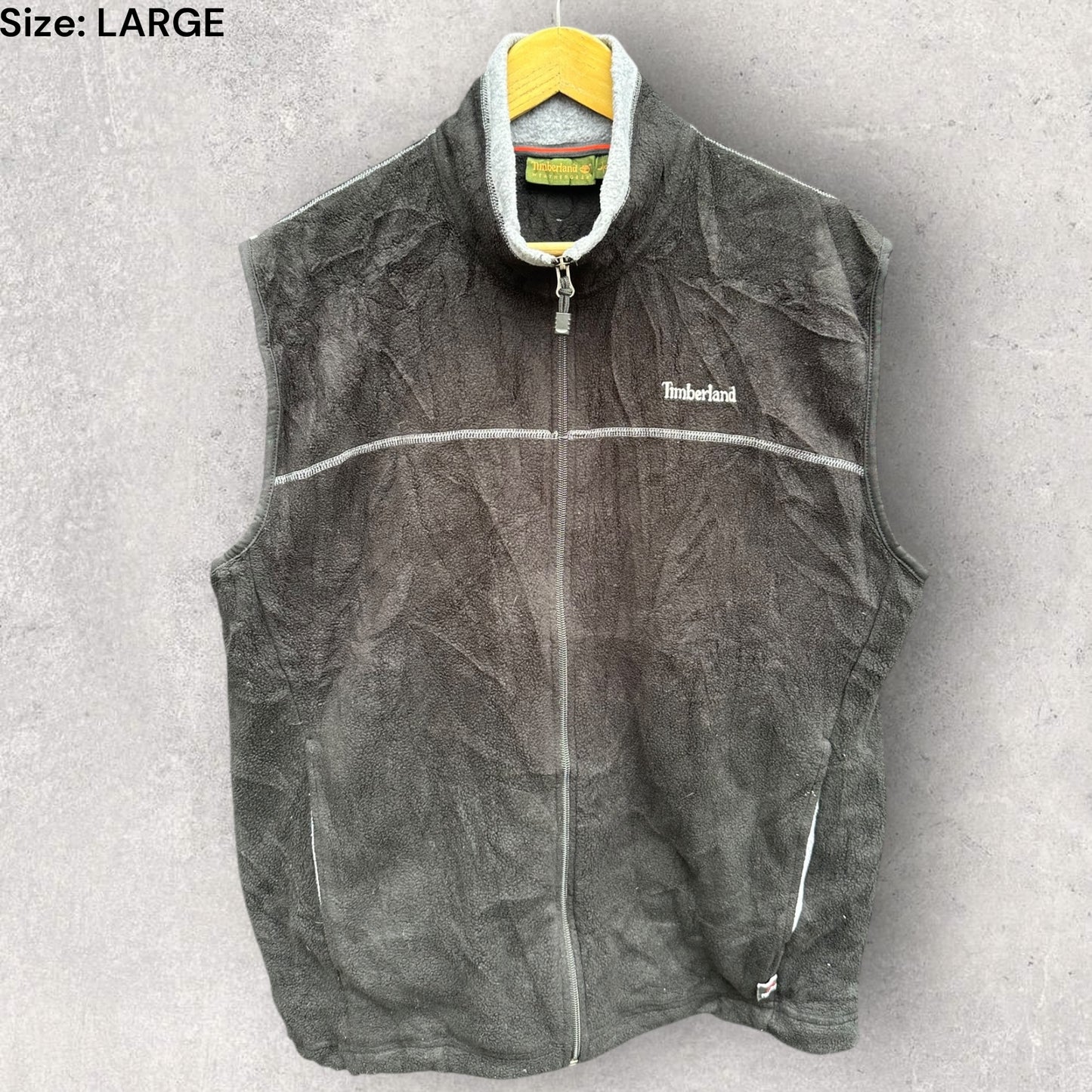 TIMBERLAND WEATHERGEAR VINTAGE SLEEVELESS FLEECE VEST JUMPER
