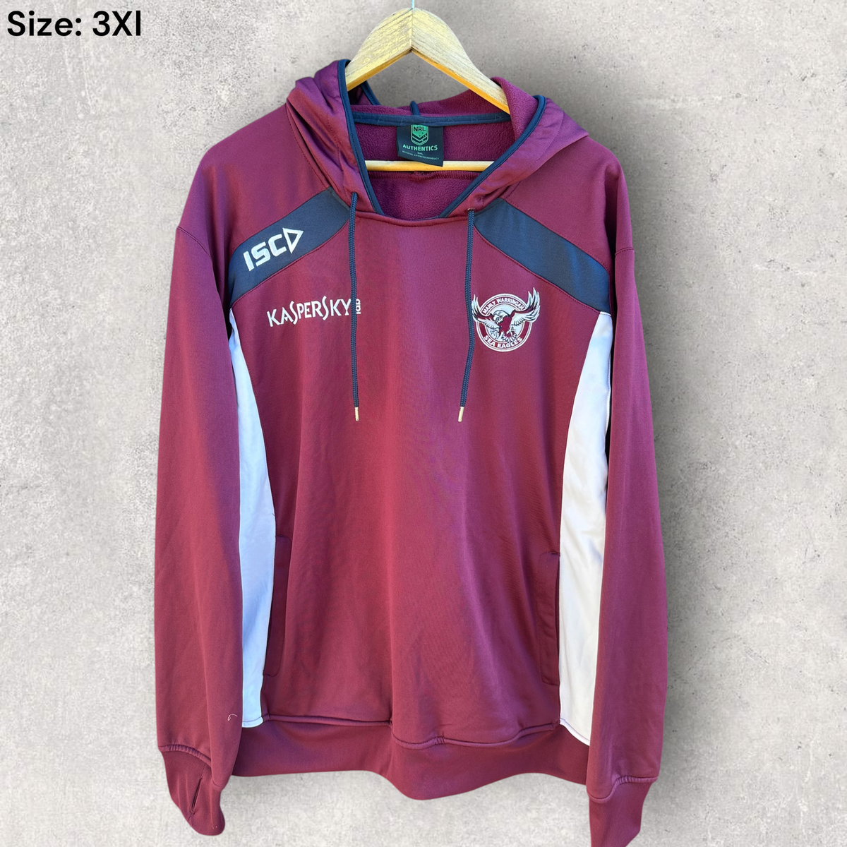 Manly Warringah Sea Eagles 2014 ISC Nrl Pullover Hooded Jumper