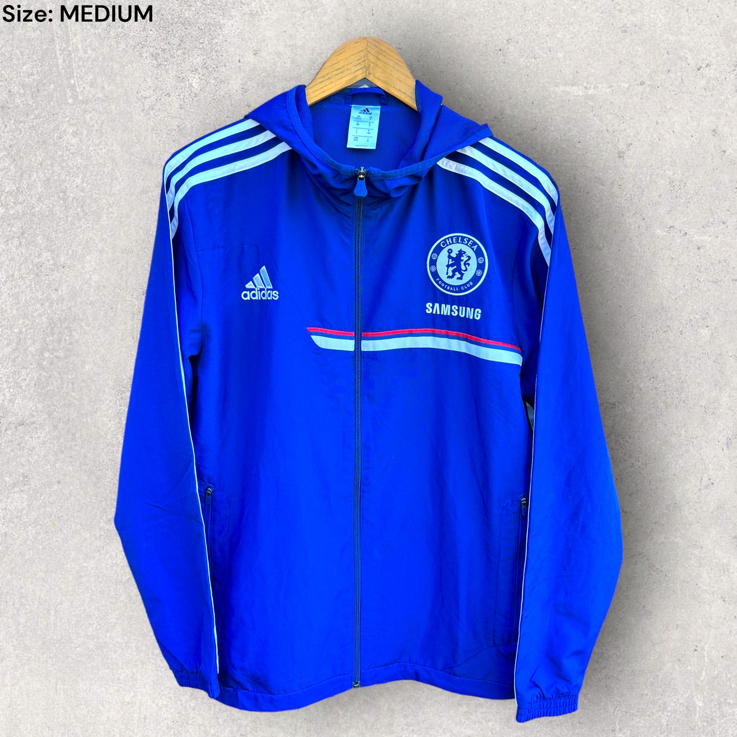 CHELSEA FC 2013 BLUE ADIDAS WINDBREAKER JACKET