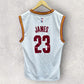 LEBRON JAMES CLEVELAND CAVALIERS 2016 ADIDAS SWINGMAN WHITE NBA JERSEY