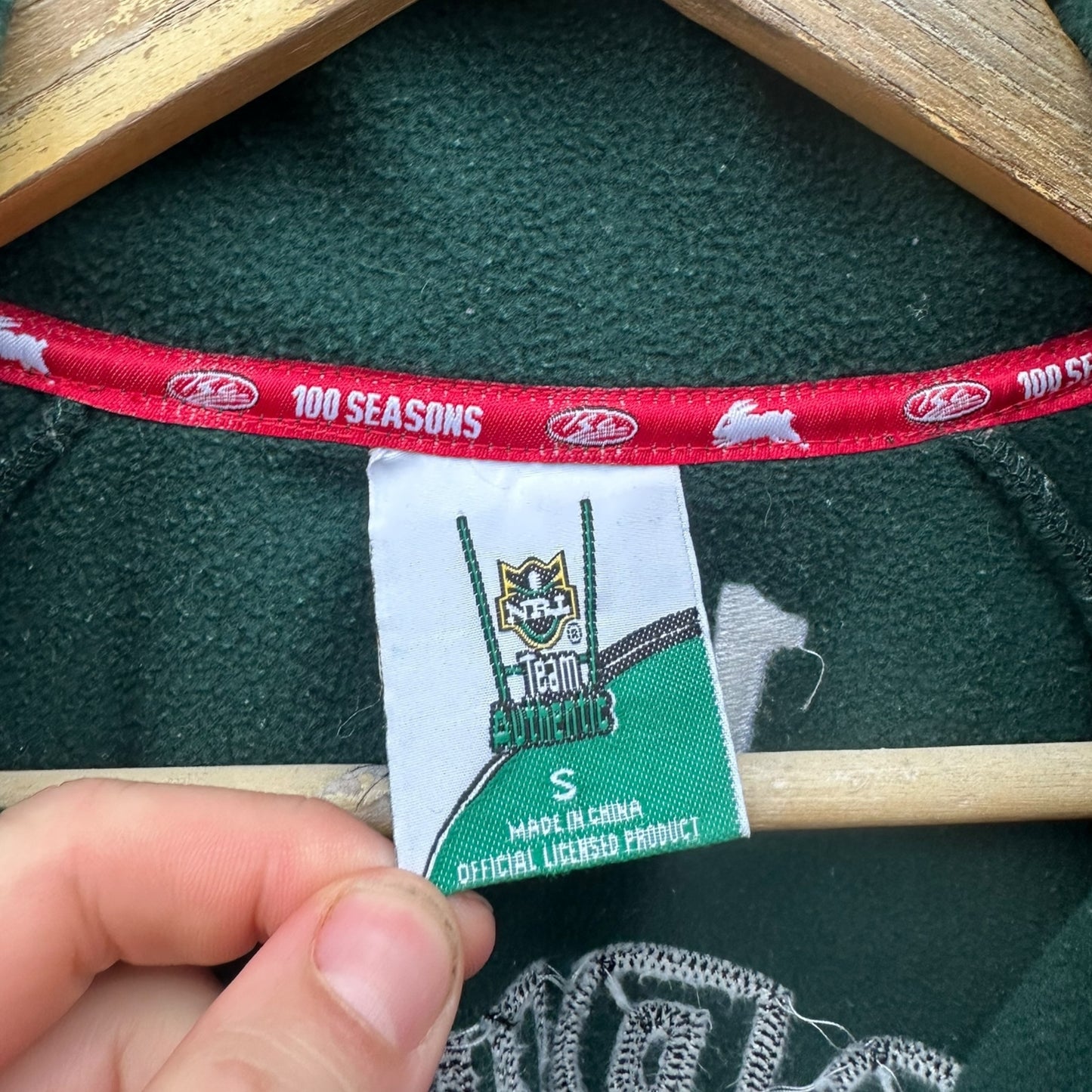 South Sydney Rabbitohs 2007 100 Seasons Chest Zip Fleece Nrl Jumper