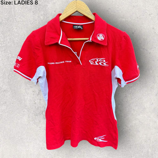 HOLDEN MOTORSPORT WOMENS RED POLO SHIRT