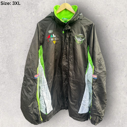 Canberra Raiders ISC Black Full Zip NRL Fleece Hooded Jacket