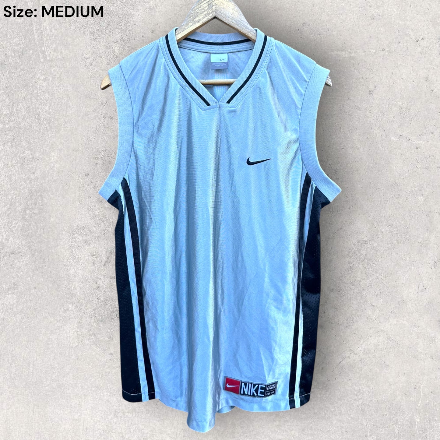 NIKE GREY Y2K BASKETBALL SINGLET