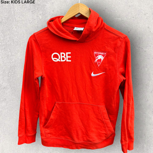 SYDNEY SWANS NIKE HOODED KIDS JUMPER