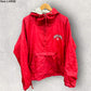 INDIANA HOOSIERS NCAA RED VINTAGE HALF ZIP WINDBREAKER JACKET