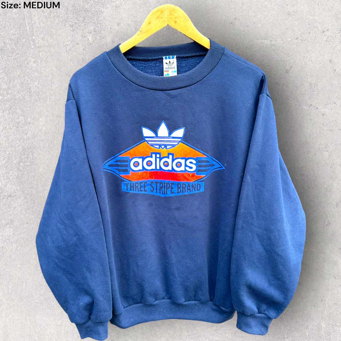 ADIDAS VINTAGE BLUE PULLOVER JUMPER