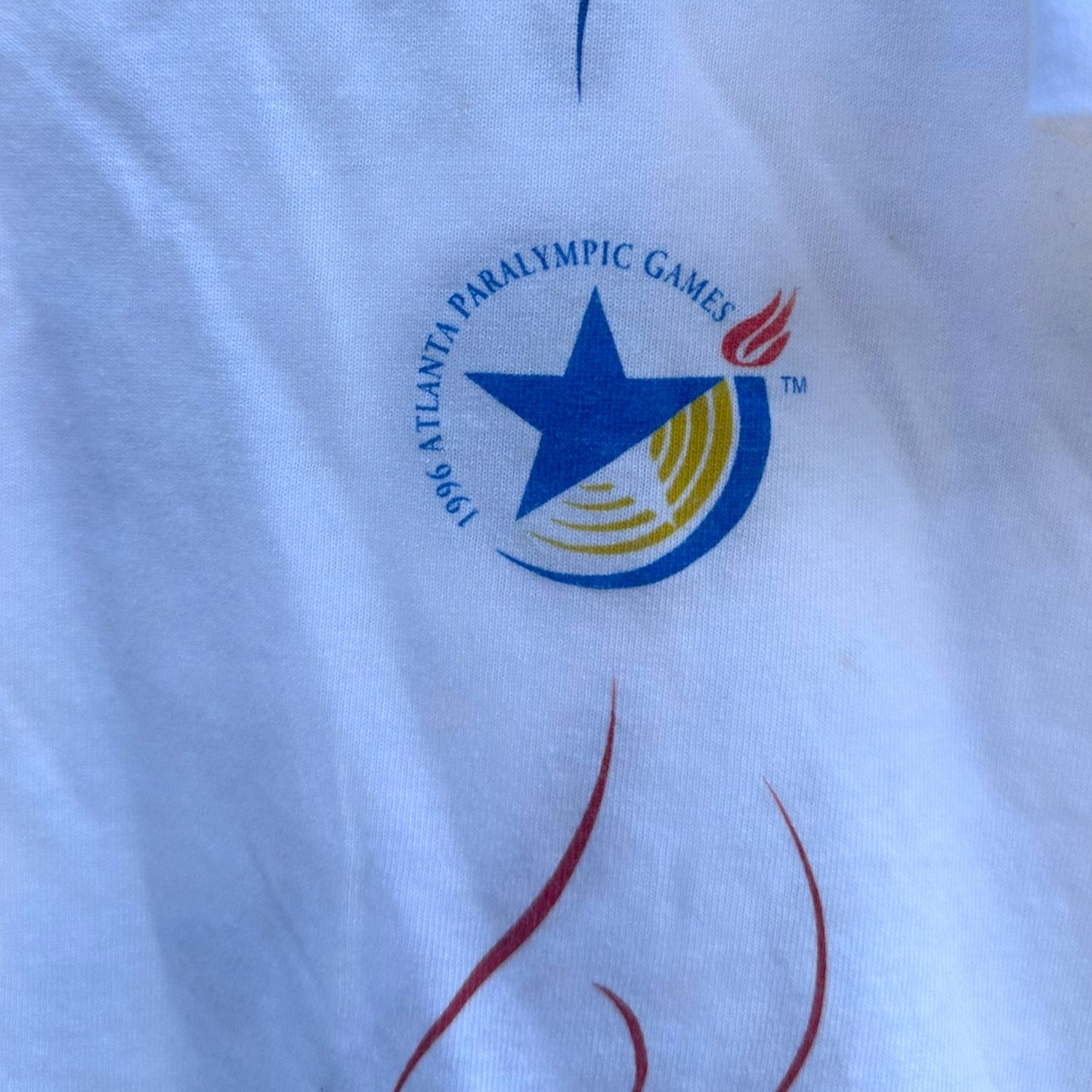 ATLANTA 1996 PARALYMPIC OLYMPIC GAMES VINTAGE WHITE SHIRT