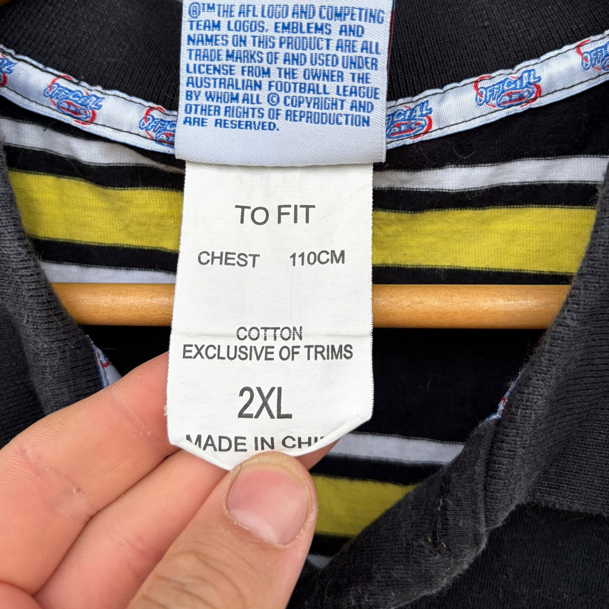 Richmond Tigers AFL Stripped Polo Shirt