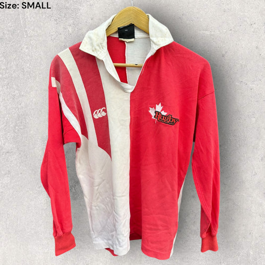 CANADA RUGBY UNION CANTERBURY LONG SLEEVE VINTAGE JERSEY