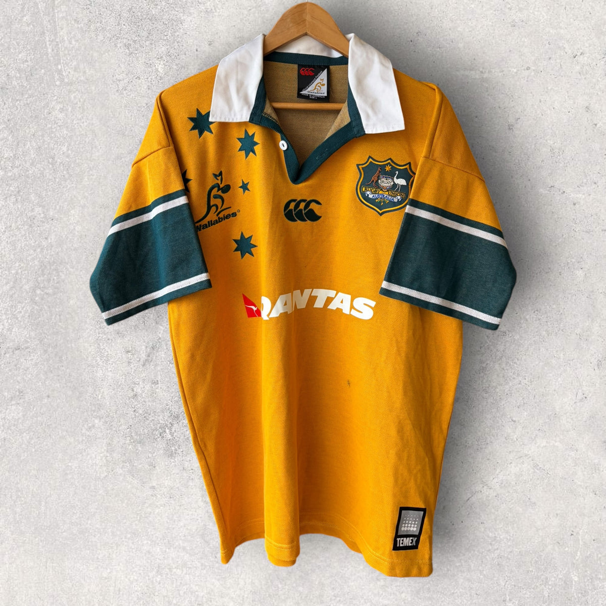 Australian Wallabies Canterbury Temex Vintage Qantas Rugby Union Jersey
