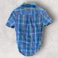 TOMMY HILFIGER CHECKERED SHORT SLEEVE BLUE SHIRT