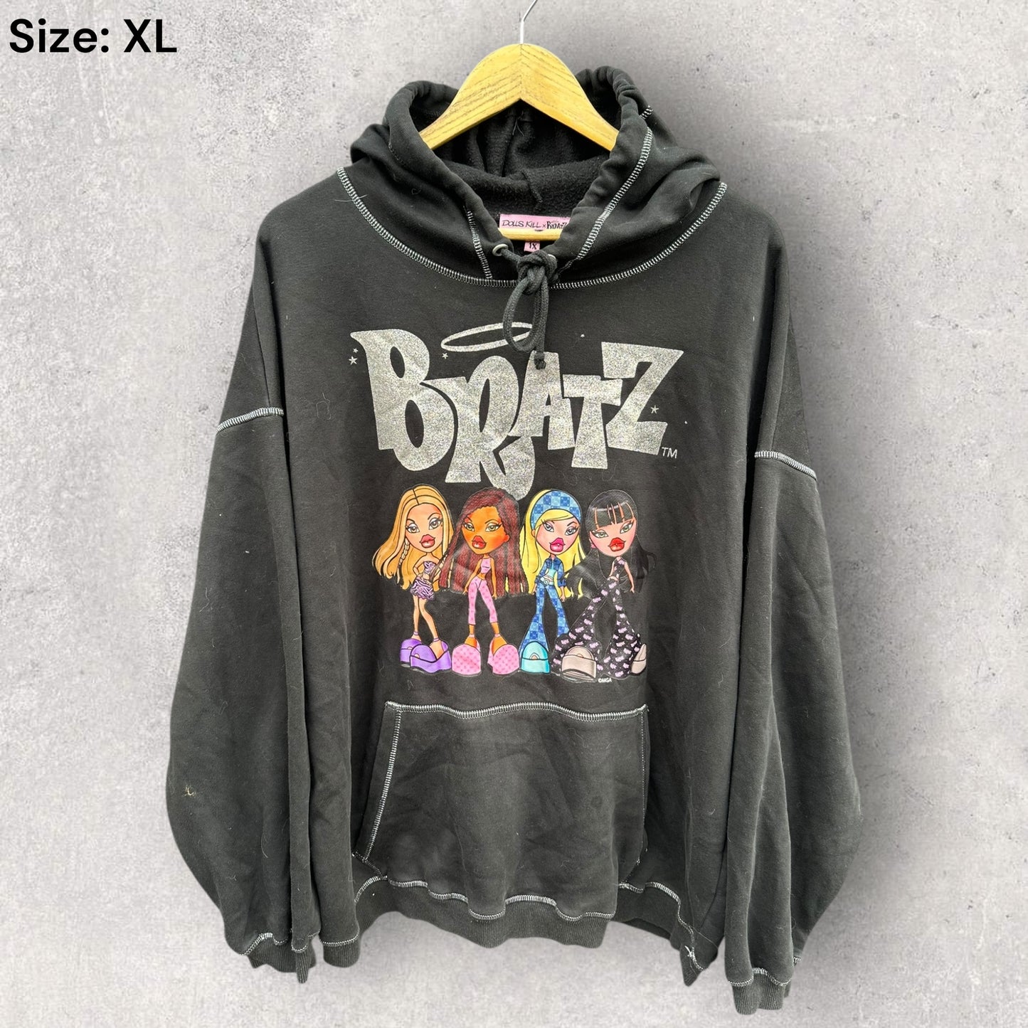 Bratz X Dolls Kill Black Hooded Collaboration Hooded Jumper