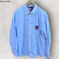 TOMMY HILFIGER BLUE STRIPPED LONG SLEEVE BUTTON UP SHIRT