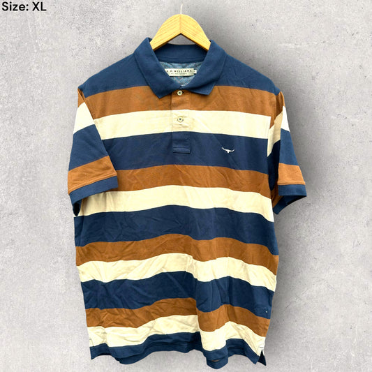 RM WILLIAMS STRIPPED POLO SHIRT