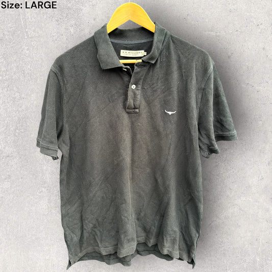 RM WILLIAMS BLACK SHORT SLEEVE POLO SHIRT