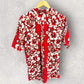 LIGHTNING BOLT VINTAGE BUTTON UP RED FLORAL SHORT SLEEVE SHIRT