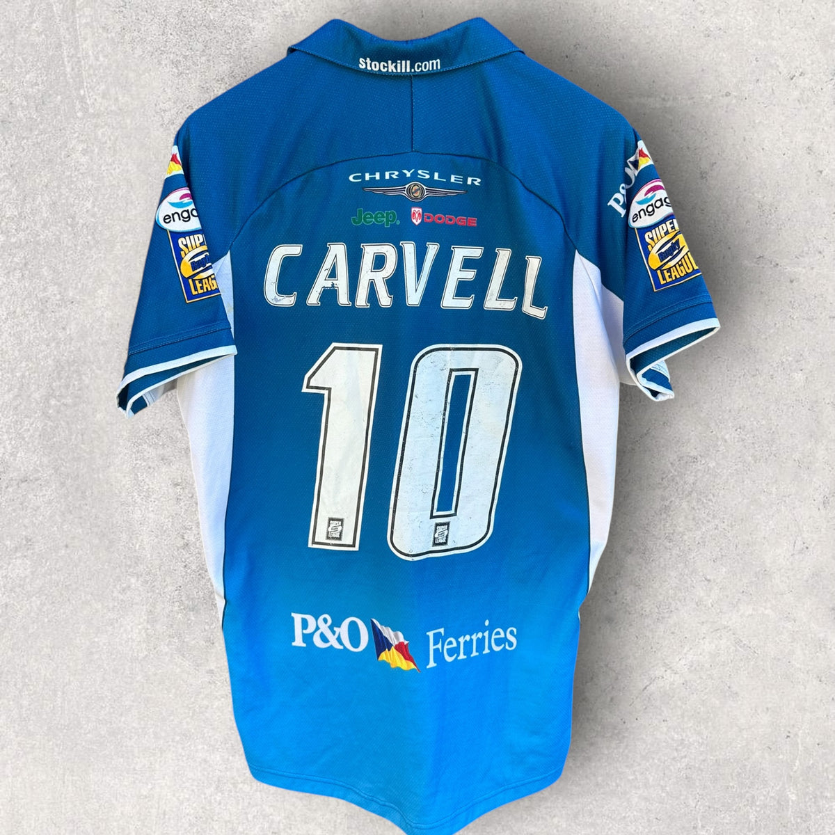 Gareth Carvell Hull FC 2008 Isc Rugby League Match Worn Jersey
