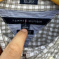 TOMMY HILFIGER LONG SLEEVE BUTTON UP CHECKERED DRESS SHIRT