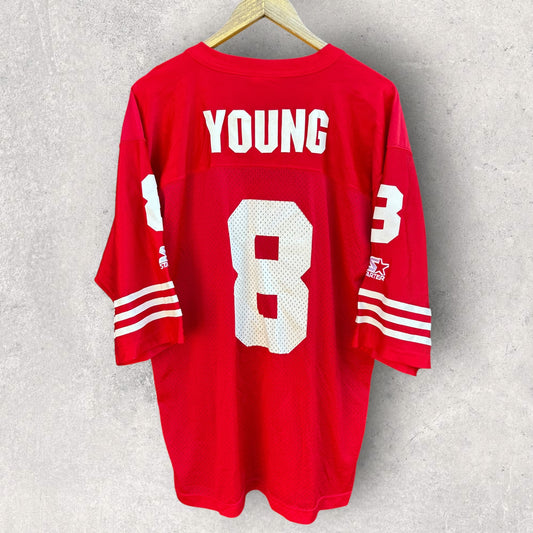 Steve Young San Francisco 49ers Starter Vintage NFL Red Jersey