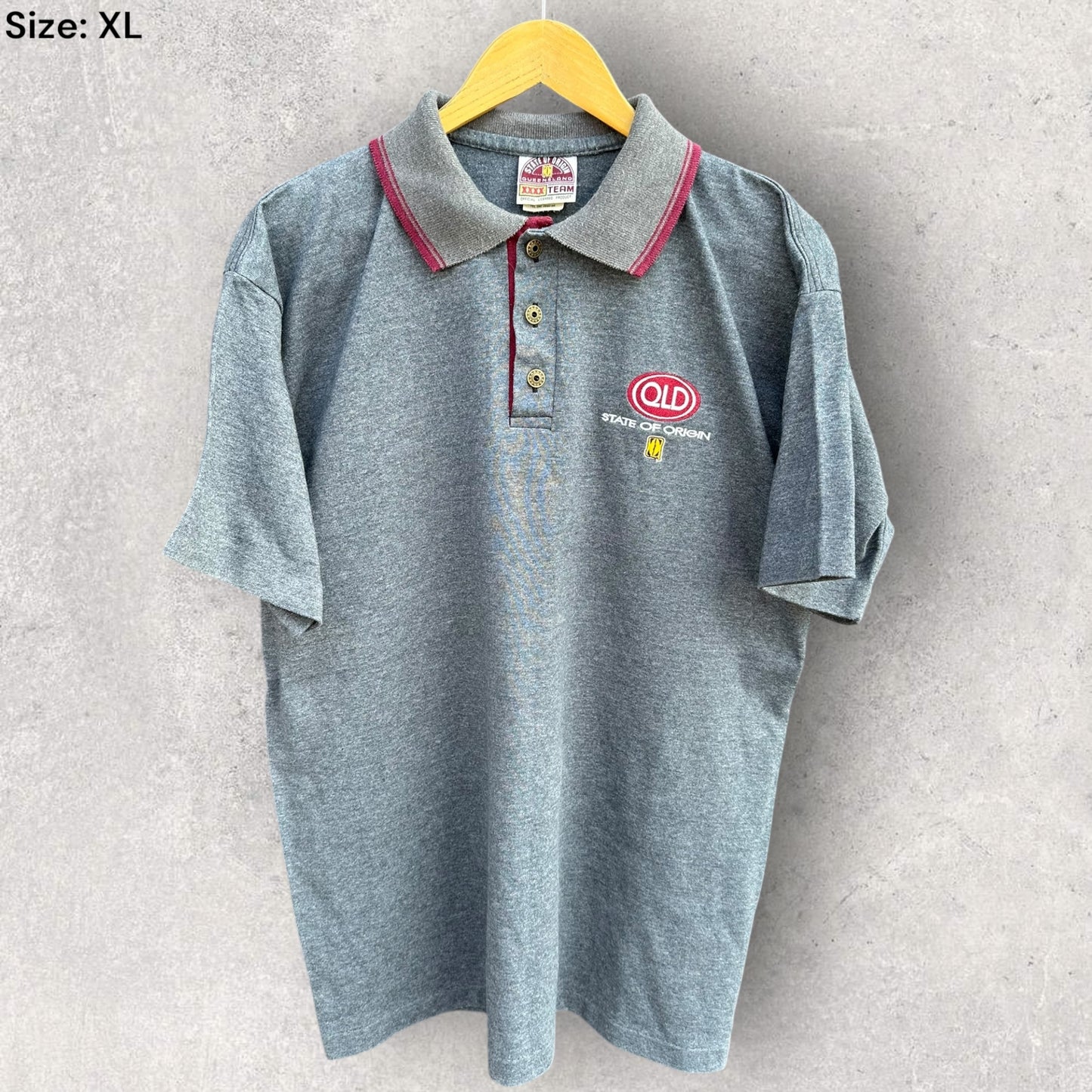 QUEENSLAND STATE OF ORIGIN FULL BOAR VINTAGE POLO SHIRT