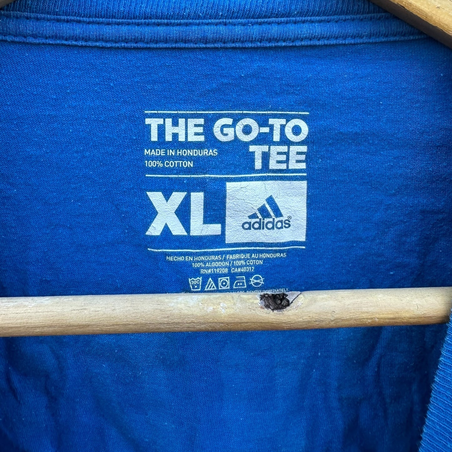 STEPHEN CURRY GOLDEN STATE WARRIORS ADIDAS BLUE SHORT SLEEVE SHIRT