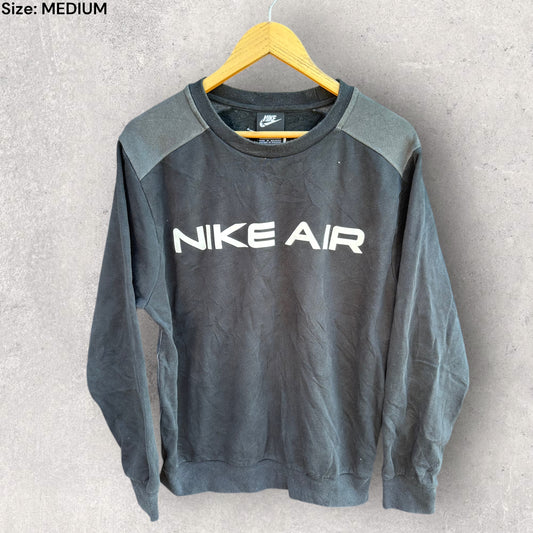 NIKE AIR BLACK PULLOVER CREW NECK JUMPER