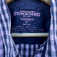 RM WILLIAMS STOCKYARD PINK AND BLUE LONG SLEEVE BUTTON UP LADIES SHIRT