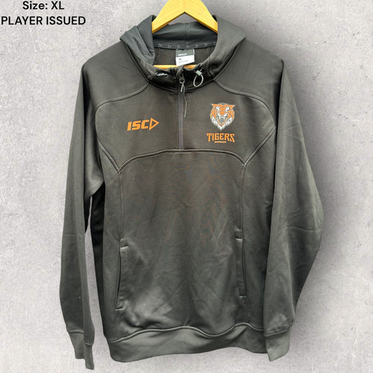 EASTS ‘BRISBANE’ TIGERS BLACK HOODED JUMPER ISSUED TO KANE BRADLEY