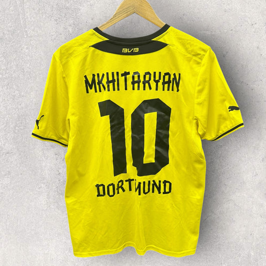 HENRIKH MKHITARYAN DORTMUND PUMA 2013-2014 HOME FOOTBALL JERSEY
