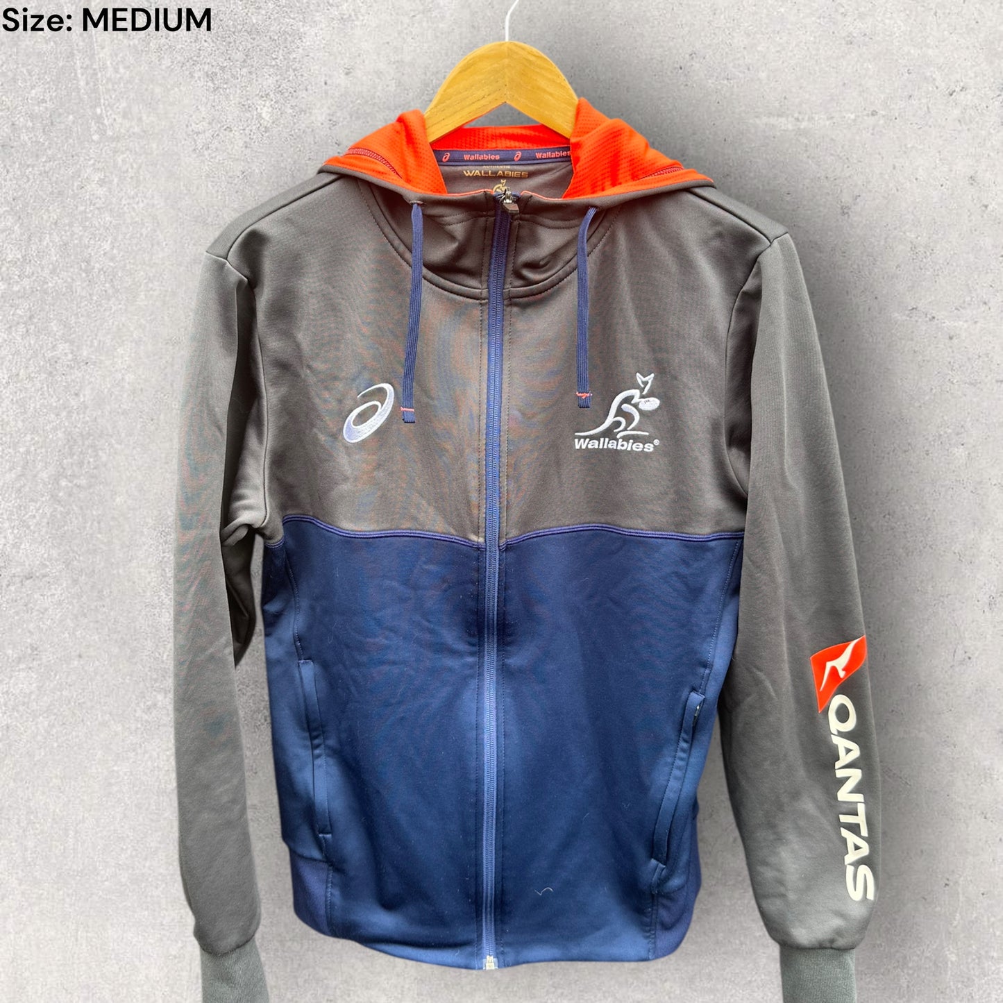AUSTRALIAN WALLABIES ASICS FULL ZIP HOODED JUMPER