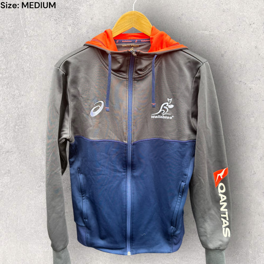 AUSTRALIAN WALLABIES ASICS FULL ZIP HOODED JUMPER