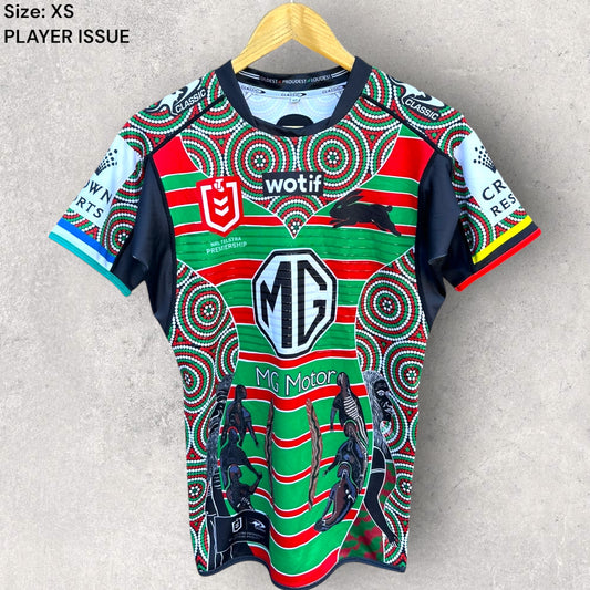 SOUTH SYDNEY RABBITOHS 2023 INDIGENOUS JERSEY PLAYER ISSUED TO ALEX JOHNSTON