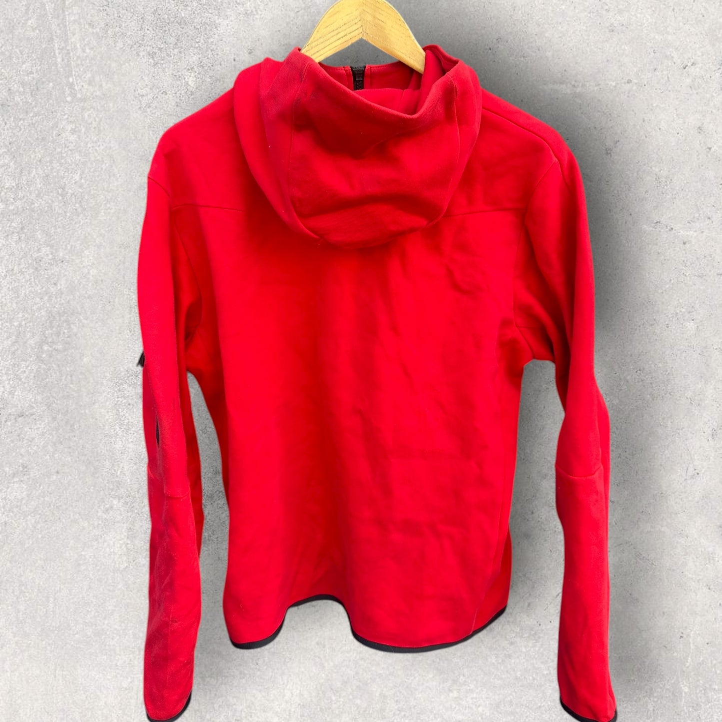 NIKE RED TECH FLEECE WINDRUNNER HOODED JACKET