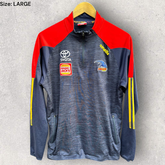 ADELAIDE CROWS ON FIELD HALF ZIP LONG SLEEVE TRAINING SHIRT