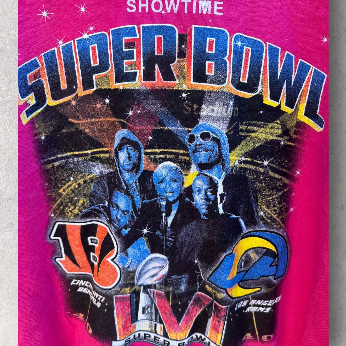 Super Bowl LVI Showtime Half Time Performance Pink Pullover Sweater Eminem Snoop Kendrick