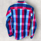 TOMMY HILFIGER WHITE / RED / BLUE BUTTON UP LONG SLEEVE SHIRT