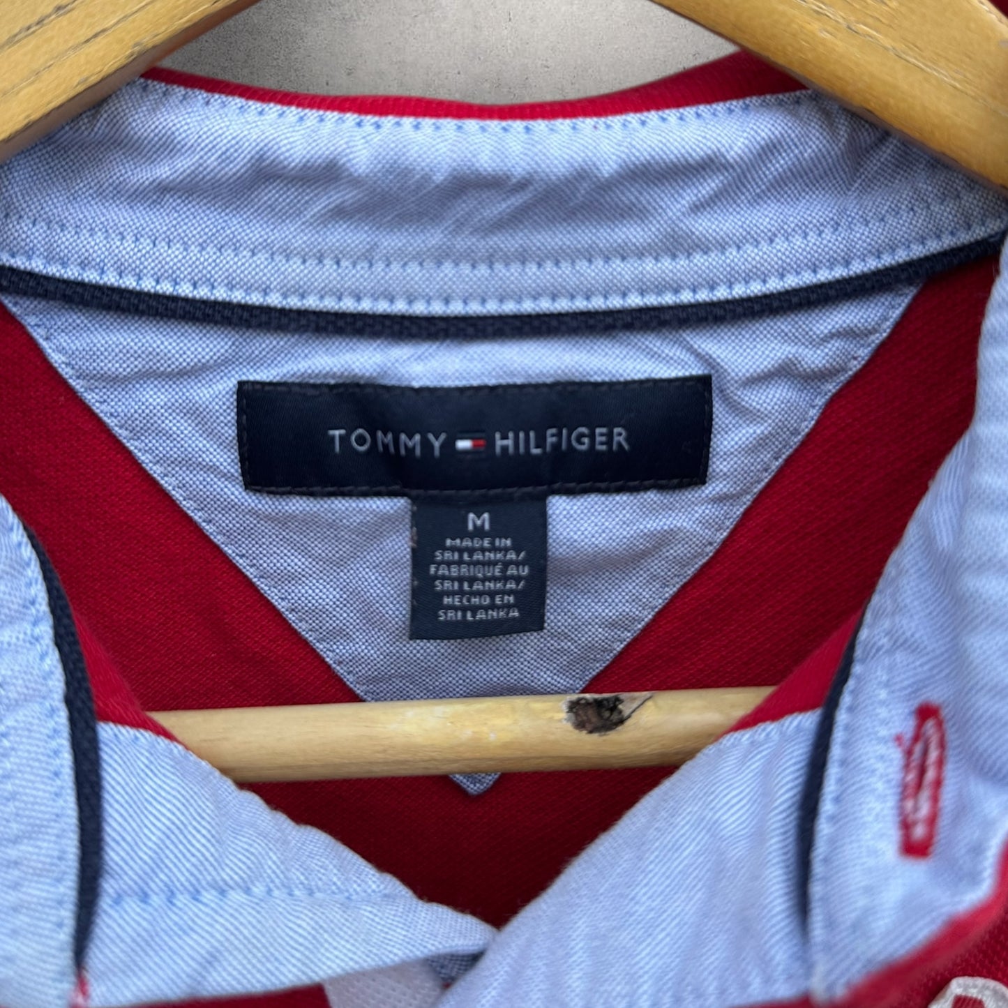 TOMMY HILFIGER RED SHORT SLEEVE POLO SHIRT