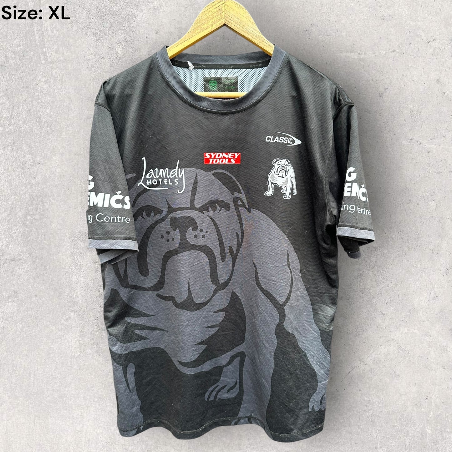 Canterbury Bulldogs Black Classic Rugby League Training Shirt