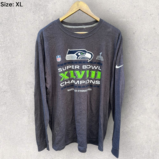 SEATTLE SEAHAWKS 2014 NIKE SUPERBOWL CHAMPIONS LONG SLEEVE SHIRT