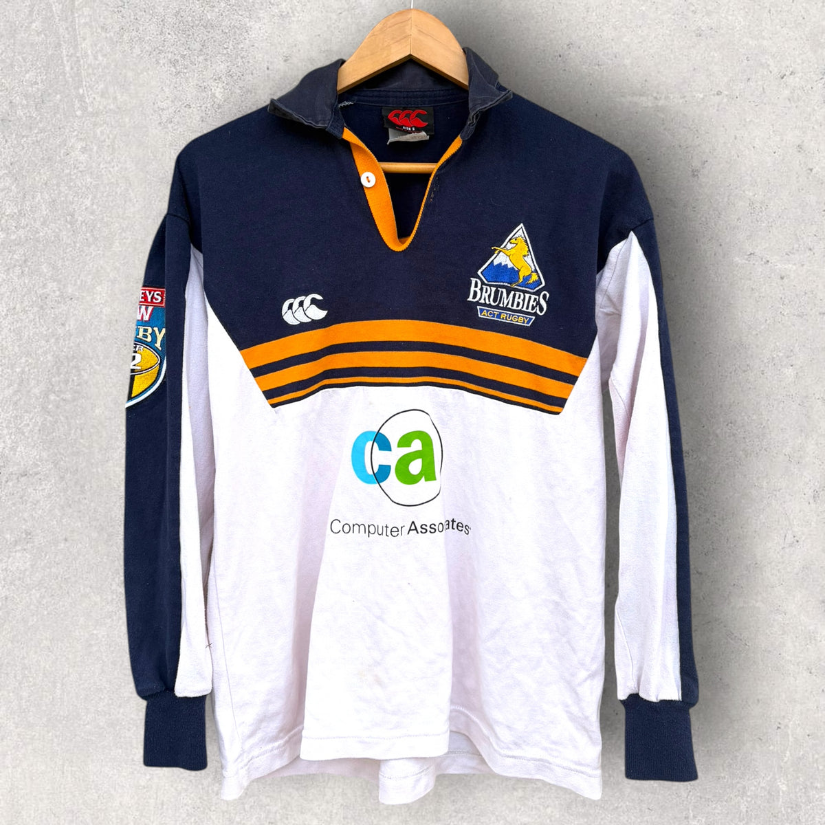 ACT Brumbies Super 12 Canterbury Vintage Rugby Union Long Sleeve Jersey