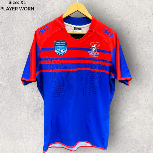 NEWCASTLE KNIGHTS SG BALL PLAYER ISSUED #18 JERSEY