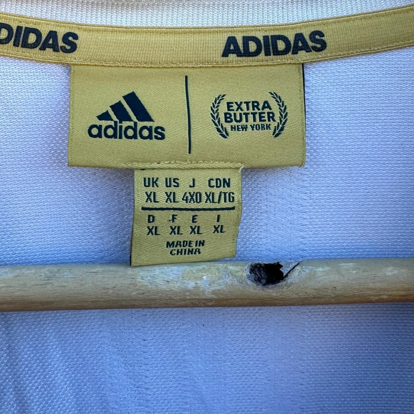 ADIDAS X EXTRA BUTTER HAPPY GILMORE WHITE GOLF POLO SHIRT