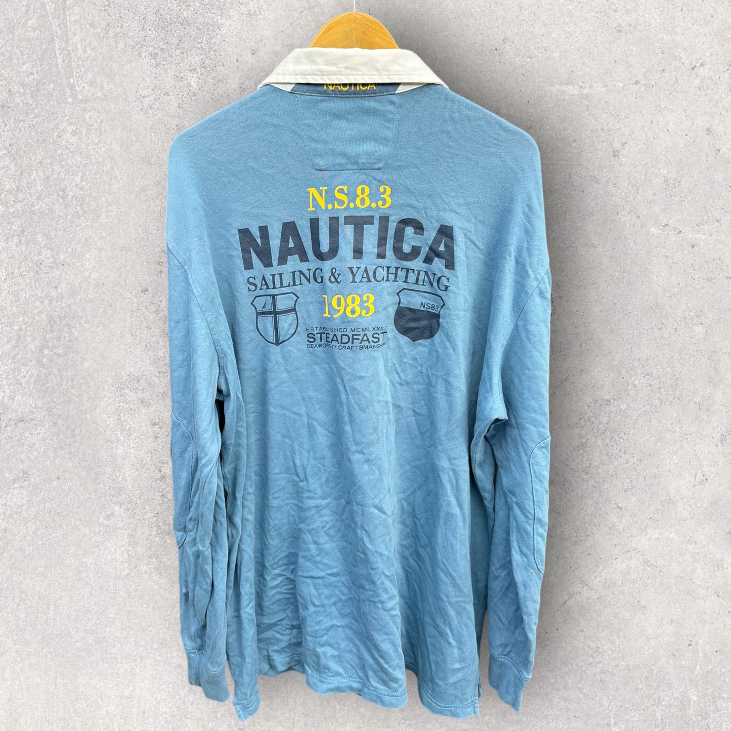 NAUTICA BLUE COLLARED JERSEY