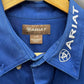 ARIAT BLUE MENS LONG SLEEVE BUTTON UP SHIRT