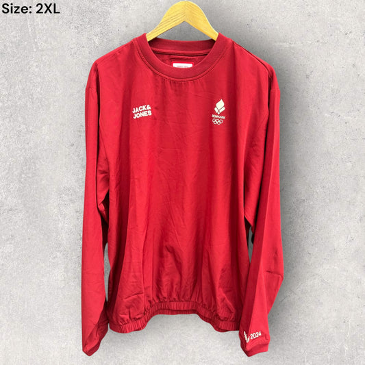 DENMARK 2024 OLYMPIC GAMES ATHLETIC ISSUED LONG SLEEVE TOP