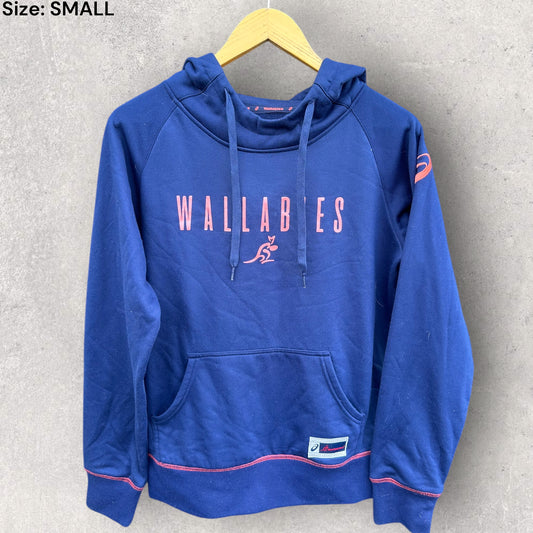 AUSTRALIAN WALLABIES ASICS BLUE HOODED JUMPER