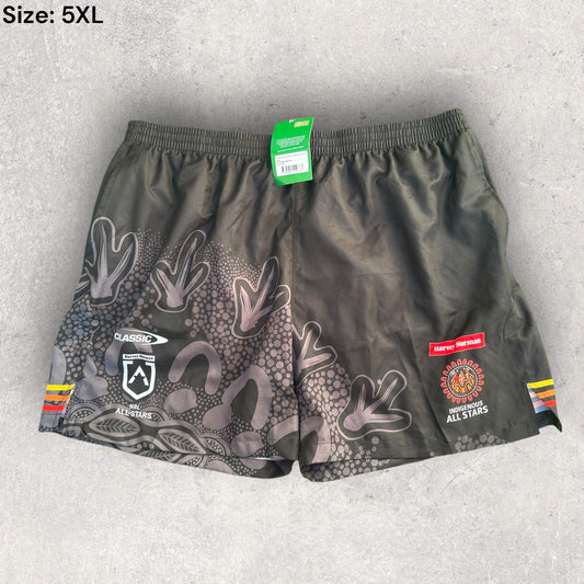 INDIGENOUS ALL STARS RUGBY LEAGUE TRAINING SHORTS BRAND NEW WITH TAGS