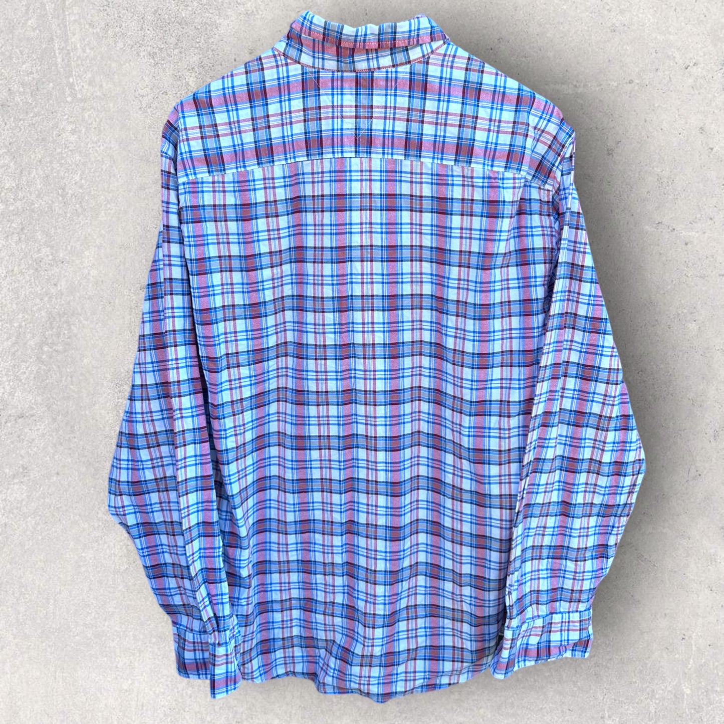 TOMMY HILFIGER CHECKERED LONG SLEEVE BUTTON UP DRESS SHIRT